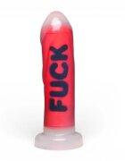 XR Brands Dildo Fuck compatibil cu hamuri strap-on din silicon premium culoare roșu 18.5 cm