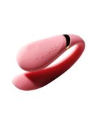 ZALO Aparat de masaj pentru cupluri FANFAN vibrator dublu cu control prin aplicație 8 funcții de vibrație culoare roz