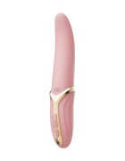 ZALO Vibrator EVE Oral Pleasure în formă de limbă cu funcție de încălzire 6 funcții de vibrație din silicon lichid lungime 22 cm roz