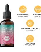 ZESTRA Ulei intim Aphrodisiac Oils pentru stimulare clitoris cu efect dublu de încălzire și furnicături 15 ml
