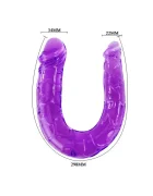 Baile Dildo dublu din jelly flexibil lila –