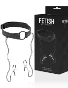Fetish Submissive Gag cu inel pentru gură și cleme pentru sâni