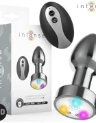 INTENSE ANAL TOYS Dop anal INTENSE – METAL vibrant marimea M cu lumini LED m
