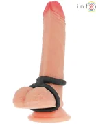 INTENSE INEL DUBLU DEWEY PENTRU PENIS DIN SILICON NEGRU