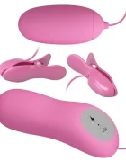 PRETTYLOVE Clame pentru sfârcuri cu vibrații stimulare electrică și tel