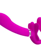 PRETTYLOVE Vibrator dublu VALERIE strap-on fara ham 12 functii de