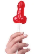 Secret Play Acadea gumata în forma de penis aroma capsuni –