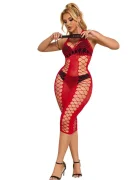 Subblime Rochie lunga rosie tip plasa marime unica