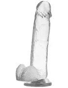 X Ray Dildo transparent cu testicule 22 cm / Ø 46 cm
