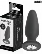 ADDICTED TOYS Plug anal din silicon medical cu bază bijuterie mărime S 8.8 cm