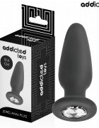 ADDICTED TOYS Plug anal silicon medical cu bază bijuterie mărime M 10.4 cm