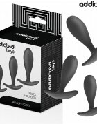 ADDICTED TOYS Set 3 pluguri anale – Anal Plug Silicone Model 2 silicon medical mărimi S/M/L