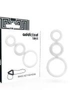 ADDICTED TOYS Set inele pentru penis pentru susținerea erecției și întârzierea ejaculării transparent 3 bucăți
