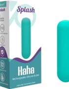 ARMONY Vibrator bullet – Splash Haha din silicon 10 vibrații verde 7.5 x 1.9 cm