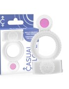 Casual Inel vibrant Love – Double Pleasure din TPR pentru stimulare clitoridiană și susținerea erecției transparent