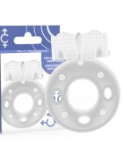 Casual Inel vibrant Love – Ring 34 din TPR flexibil cu vibrații pentru stimulare clitoridiană transparent