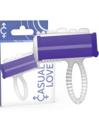 Casual Vibrator Love – Ring Tongue Vibrating flexibil cu vibrații intense pentru stimulare orală și clitoridiană culoare mov