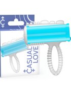 Casual Vibrator Love – Tongue flexibil cu vibrații intense pentru stimulare orală și clitoridiană culoare albastru