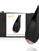 COQUETTE Stimulator clitoridian cu vibrații CHIC DESIRE – Flower 10 moduri reîncărcabil USB silicon negru