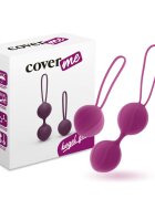 COVERME Bile Kegel – Kit din silicon medical pentru tonifierea și întărirea planșeului pelvin culoare lila