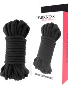 DARKNESS Frânghie bondage – Japanese Rope din bumbac negru pentru tehnici de dominație și imobilizare 10 m