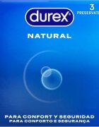 DUREX Prezervative – Natural latex transparent lubrifiat pachet 3 bucăți