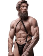 Fetish Ham pentru barbati SUBMISSIVE ATTITUDE – Men’s Eco-Leather Jock Strap Harness piele eco BDSM