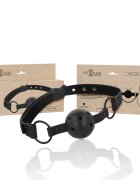 INTENSE Accesoriu BDSM – Fetish Vegan Leather Ball Gag din piele vegană reglabil bile pentru supunere