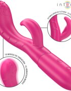 INTENSE Vibrator – Amara cu 10 moduri încărcare USB waterproof silicon medical roz