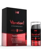 INTT Gel – Vibration Strawberry efect vibrator pentru excitare intensă senzatie vibrantă Unisex 15 ml