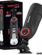 JAMYJOB Masturbator automat – Gravity 5 moduri de mișcare cu efecte sonore reîncărcabil USB silicon medical