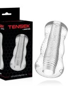 JAMYJOB Masturbator – Tensek 1 textură internă cu protuberanțe stimulatoare material TPE transparent