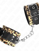 KINK Manșete – din piele naturală model leopard ajustabile 18–29 cm lățime 55 cm