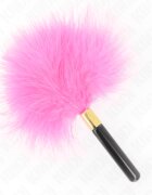 KINK Pene – Tickler cu mâner metalic auriu fucsia 18 cm