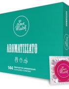 Love Match Prezervative - Arromatizato aromă de ciocolată căpsuni si banane 144 buc