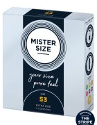 Mister Prezervative SIZE ultra subtiri marime 53 mm 1 cutie x 3 buc