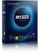 MY.SIZE Prezervative PRO – Condoms 49 mm ultra-subțiri pentru potrivire personalizată și sensibilitate naturală 3 bucăți