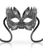 OHMAMA! Accesoriu erotic – mască tip venețian argintie unisex pentru jocuri de seducție