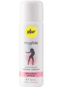 PJUR Lubrifiant – MyGlide pe bază de apă cu efect de încălzire și stimulare cu ginseng 30 ml