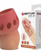 PRETTYLOVE Manson – Oscar TPR moale și flexibil texturat efect de întârziere a ejaculării culoare naturală 6.4 cm