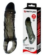 PRETTYLOVE Manson pentru penis - Breyden TPR moale cu inel pentru testicule culoare neagră 155 cm