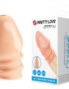 PRETTYLOVE Manson pentru penis - Jeremy TPR flexibil efect de îngroșare și prelungire culoare naturală 7 cm