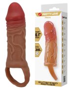 PRETTYLOVE Manson pentru penis - Peirre pentru alungire și îngroșare TPR culoare naturală waterproof 155 cm
