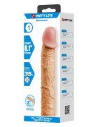 PRETTYLOVE Manson pentru penis realist - Stevenson TPR moale +76 cm lungime +35% grosime culoare naturală 20.5 cm