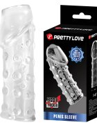 PRETTYLOVE Manson realist TPR moale stimulare intensă cu noduli waterproof culoare transparenta 19.8 cm