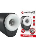 PRETTYLOVE Masturbator - Dj Girl 5 funcții de vibrație și de mișcare interior realist reîncărcabil USB negru