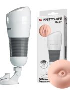 PRETTYLOVE Masturbator – Hedy realist din TPR cu ventuză textură internă stimulatoare forma anală culoare naturala