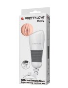 PRETTYLOVE Masturbator – Hedy realist din TPR cu ventuză textură internă stimulatoare forma vaginala culoare naturala 27 cm