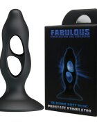 PRETTYLOVE Plug anal - Fabulous pentru stimularea prostatei din silicon cu ventuză negru