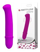 PRETTYLOVE Vibrator – Antony cu 10 funcții de vibrație din silicon moale compact roz
